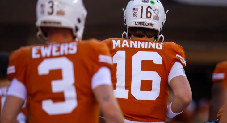 Texas WR despierta controversia con Arch Manning contra los comentarios de Quinn Ewers