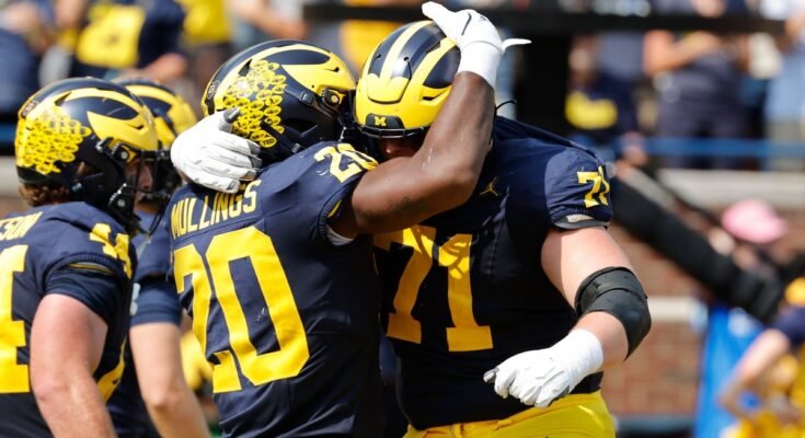 Las batallas de la línea ofensiva de Michigan se calientan para 2025 puntos de partida