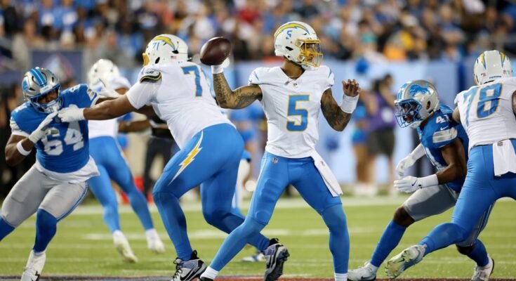 Para quitar, las observaciones como Chargers tienen pistas sobre los leones en la primera mitad
