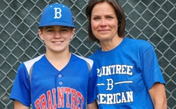Ryan Fennell de Braintree Pequeña League juega para el cáncer de batalla de mamá