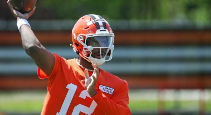 El lugar de la lista de Sanders Sanders considerado como "buenas noticias" para su camino a Browns QB1