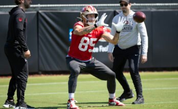 La esposa de George Kittle, Claire Kittle, no está de acuerdo con su nota Madden