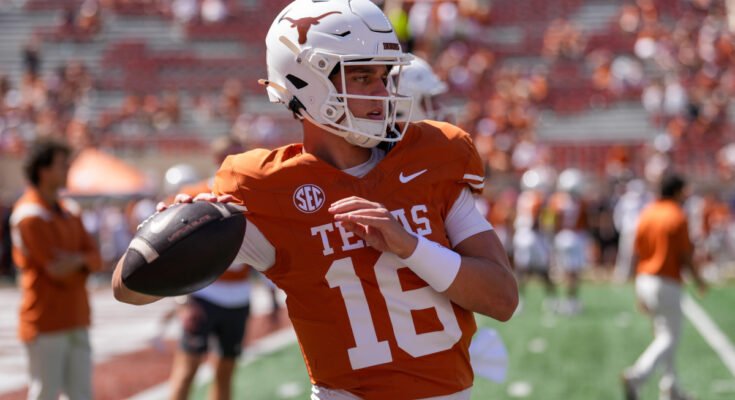 Arch Manning de Texas lidera el fútbol de la Universidad del cuarto usando Nilo para restaurar