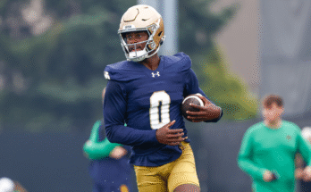 Notre Dame wide receiver Malachi Fields