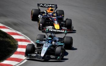 Max Verstappen, Red Bull Racing, George Russell, Mercedes