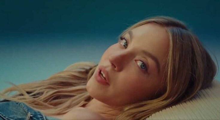 Una captura de pantalla del controvertido anuncio de Sydney Sweeney que desde entonces ha sido eliminado de las redes sociales de American Eagle.